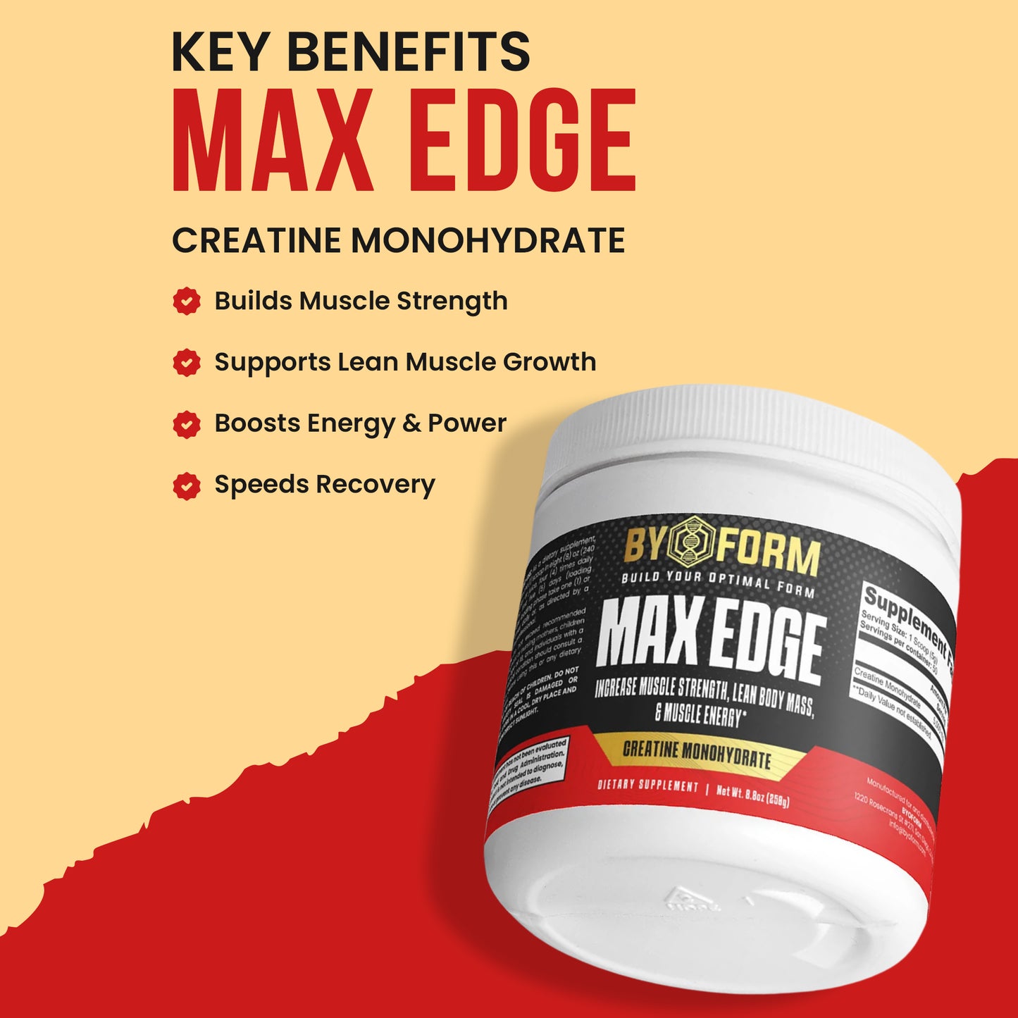 MAX EDGE: Creatine Monohydrate