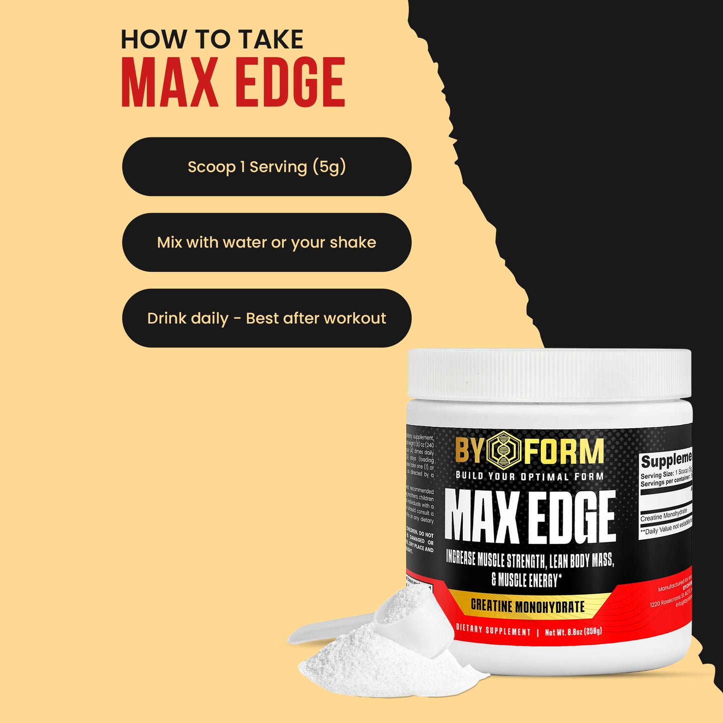 MAX EDGE: Creatine Monohydrate