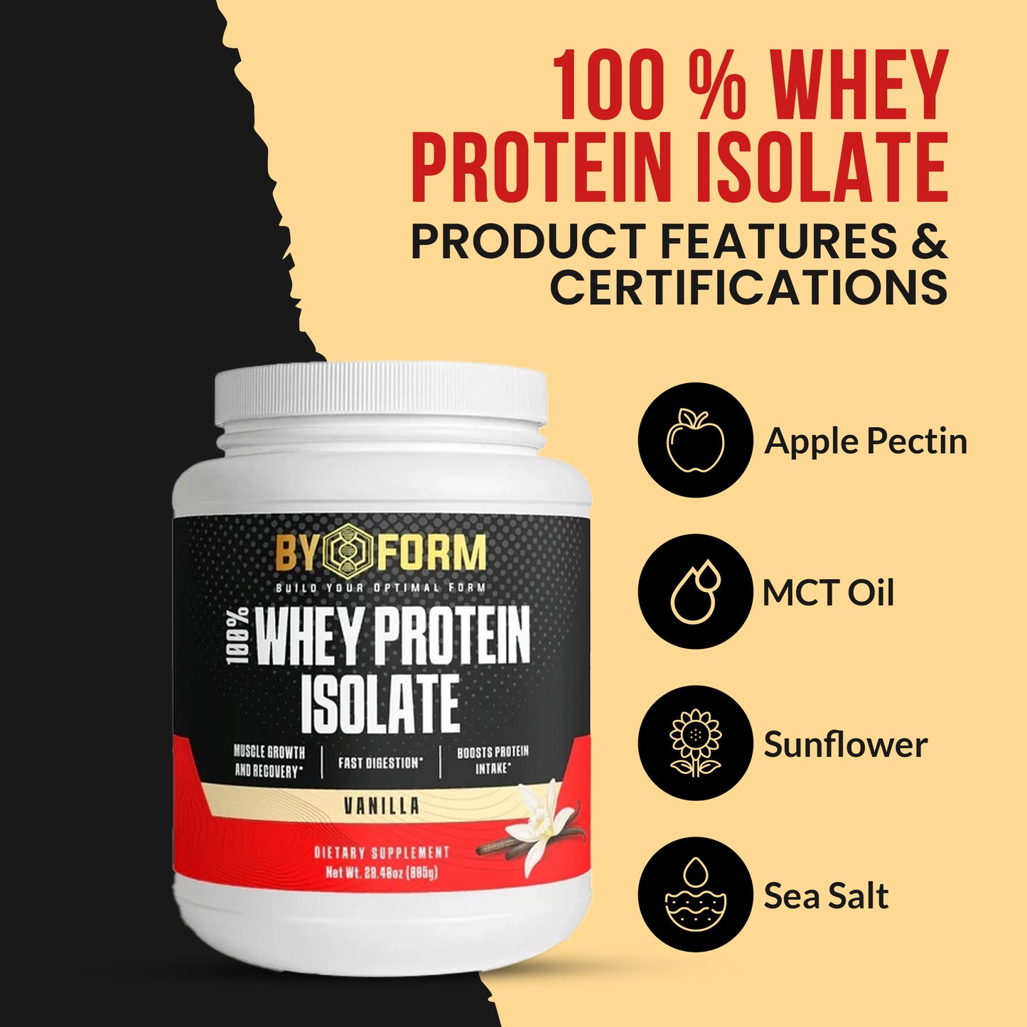 100% Whey Protein Isolate (Vanilla)