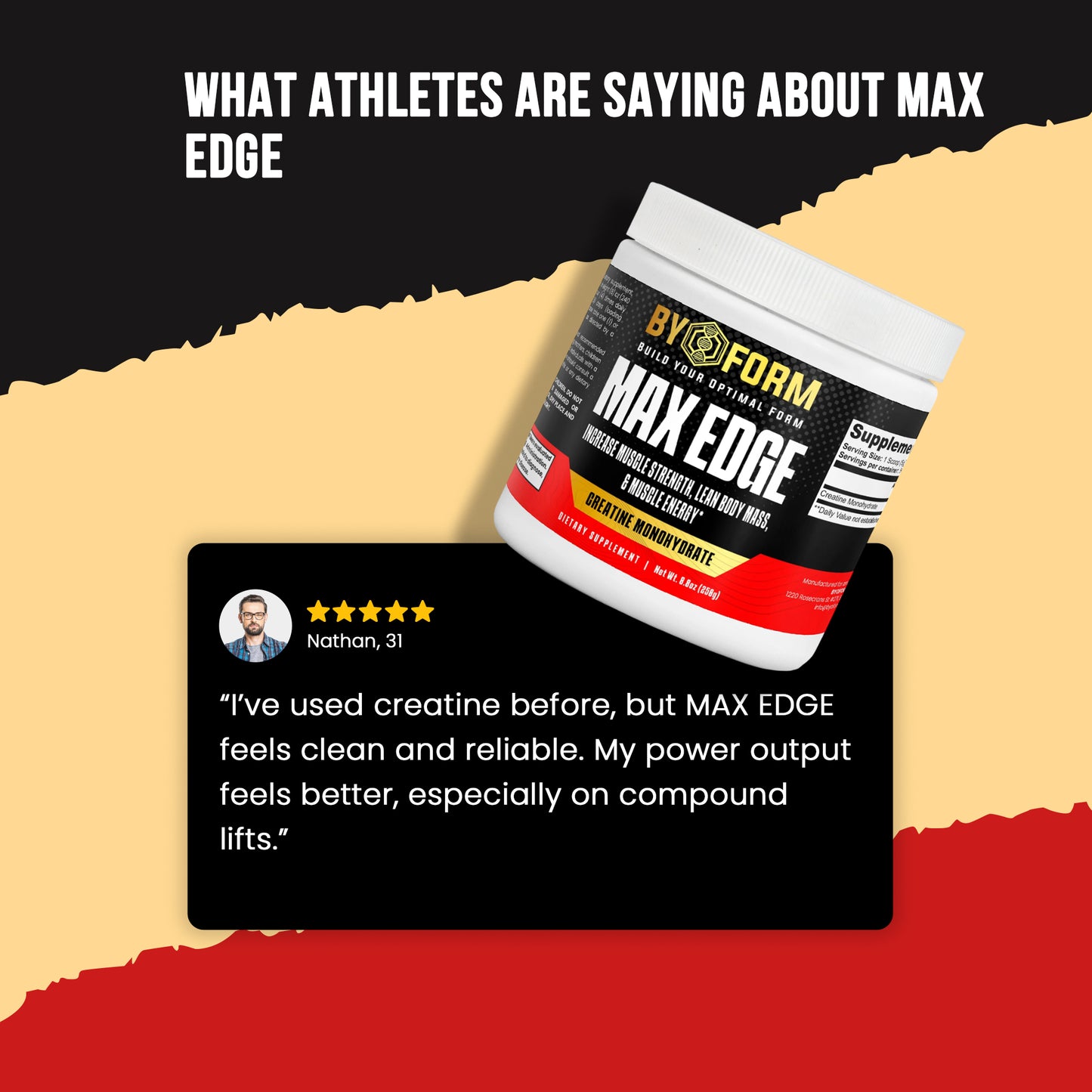 MAX EDGE: Creatine Monohydrate