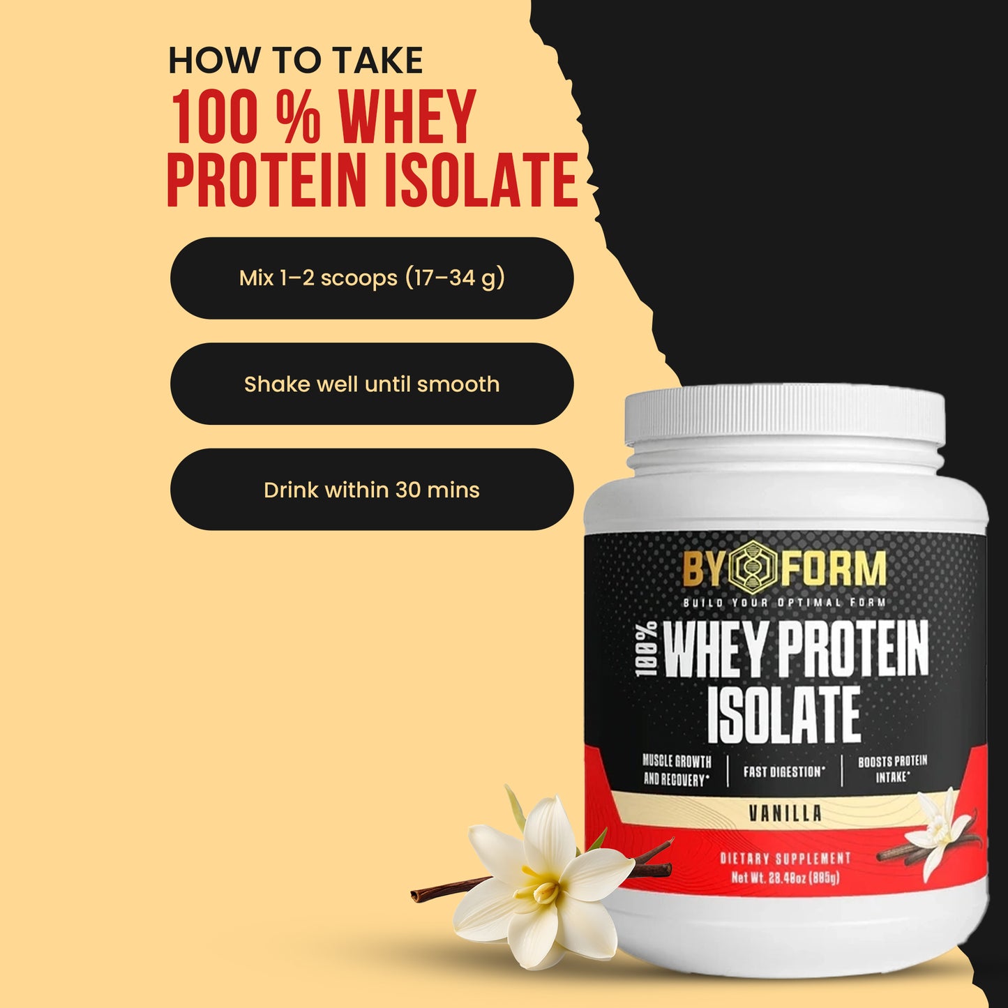 100% Whey Protein Isolate (Vanilla)